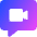 Chat Bubble Video Call Square Icon from Core Gradient Set