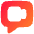Chat Bubble Video Call Square Icon from Flex Gradient Set