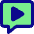 Chat Bubble Video Voice Note Icon from Core Pop Set
