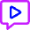 Chat Bubble Video Voice Note Icon from Core Neon Set