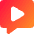 Chat Bubble Video Voice Note Icon from Core Gradient Set
