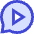 Chat Bubble Video Voice Note Circle Icon from Sharp Duo Set