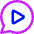 Chat Bubble Video Voice Note Circle Icon from Core Neon Set