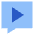 Chat Bubble Video Voice Note Icon from Sharp Flat Set