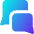 Chat Two Bubbles Square 1 Icon from Core Gradient Set