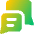 Chat Two Bubbles Square Text 2 Icon from Core Gradient Set