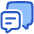 Chat Two Bubbles Square Text 2 Icon from Plump Duo Set | Free Download as SVG Vector and Transparent PNG | Streamline icons