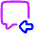Previous Text Icon from Plump Neon Set