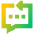 Reply To Message Typing Icon from Sharp Gradient Set