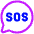 Sos Bubble Icon from Plump Neon Set