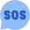Sos Bubble Icon from Sharp Flat Set