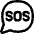 Sos Bubble Icon from Flex Line Set