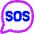 Sos Bubble Icon from Flex Neon Set