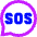 Sos Bubble Icon from Sharp Neon Set