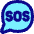 Sos Bubble Icon from Flex Pop Set