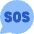 Sos Bubble Icon from Core Flat Set