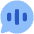 Voice Mail Bubble Oval Icon from Plump Flat Set