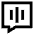 Voice Mail Bubble Square Icon from Sharp Line Set