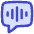 Voice Mail Bubble Square Icon from Flex Duo Set
