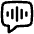 Voice Mail Bubble Square Icon from Flex Line Set