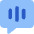 Voice Mail Bubble Square Icon from Core Flat Set