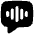 Voice Mail Bubble Square Icon from Flex Solid Set