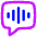Voice Mail Bubble Square Icon from Flex Neon Set