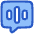 Voice Mail Bubble Square Icon from Plump Duo Set