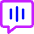 Voice Mail Bubble Square Icon from Core Neon Set