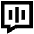 Voice Mail Bubble Square Icon from Sharp Remix Set