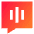 Voice Mail Bubble Square Icon from Sharp Gradient Set