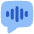 Voice Mail Bubble Square Icon from Flex Flat Set