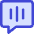Voice Mail Bubble Square Icon from Core Duo Set