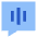 Voice Mail Bubble Square Icon from Sharp Flat Set