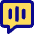 Voice Mail Bubble Square Icon from Core Pop Set