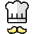 Chef Gear Hat Moustache Icon from Ultimate Colors Set