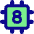 Computer Chip Eight Core Icon from Core Pop Set