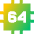 Computer Chip Sixty Four Core Icon from Sharp Gradient Set