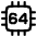 Computer Chip Sixty Four Core Icon from Plump Line Set