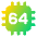 Computer Chip Sixty Four Core Icon from Plump Gradient Set
