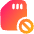 Sd Card Block Remove Icon from Plump Gradient Set