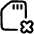 Sd Card Delete Cross Icon from Plump Line Set
