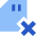 Sd Card Delete Cross Icon from Sharp Flat Set