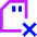 Sd Card Delete Cross Icon from Sharp Neon Set