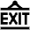 Exit Sign Icon from Atlas Line Set