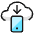 Cloud Smartphone Download Icon from Ultimate Colors Set