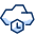 Cloud Time Clock Icon from Cyber Duotone Set