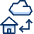 Cloud Transfer Home Icon from Cyber Duotone Set