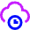 Cloud Clock Icon from Sharp Neon Set