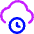 Cloud Clock Icon from Core Neon Set